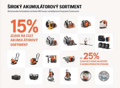 Akcia HUSQVARNA - Akumulátorové stroje 2024